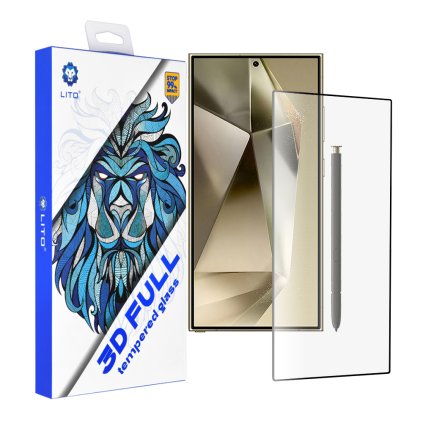 Lito 3D Full Ultra Tenké puzdro pre Samsung Galaxy S24 Ultra čierna