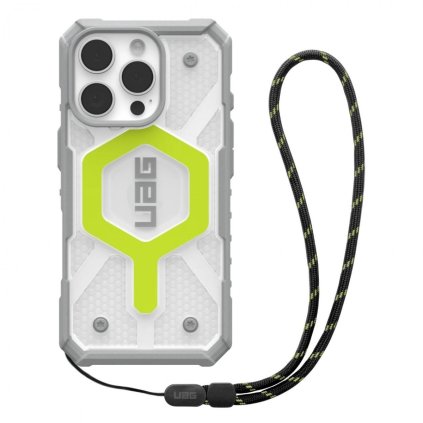 UAG Pathfinder Clear MagSafe pre iPhone 16 Pro Max s aktívnym neónovým pútkom