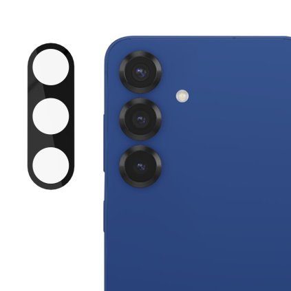 Techsuit - kompletné sklo fotoaparátu - Samsung Galaxy S25 - čierna