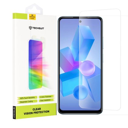 Techsuit číre sklo pre Infinix Hot 40 40 Pro Tecno Spark 20 Pro Pova 5 Pro priehľadné