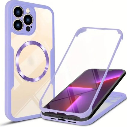 Techsuit ColorVerse 360 MagSafe Series ochranné sklo iPhone 13 Pro Max fialová