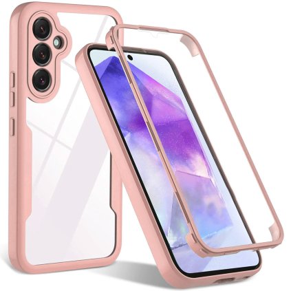 Techsuit ColorVerse 360 Series + ochranné sklo Samsung Galaxy S24 FE ružová