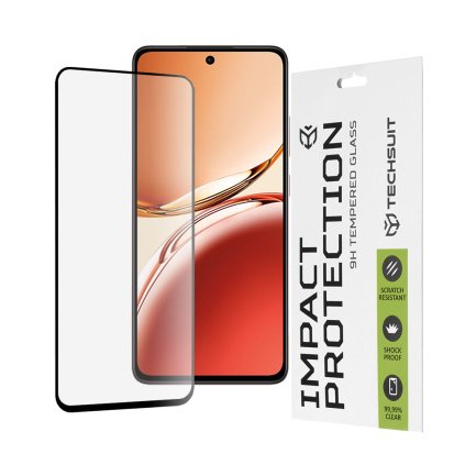 Ochranné sklo Techsuit 111D pre Oppo Reno12 F Reno12 FS čierne