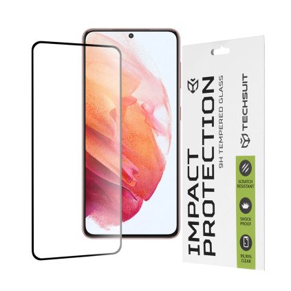 Techsuit 111D Celoplošné sklo plné lepenie Samsung Galaxy S21 5G Black
