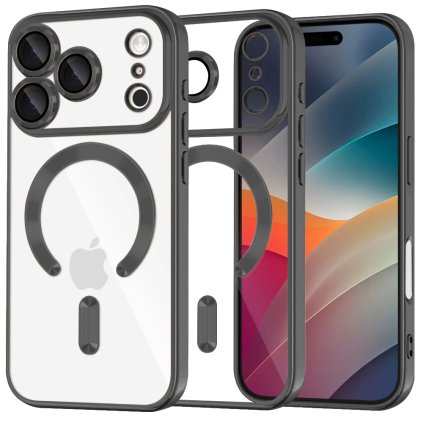 Techsuit Luxury Crystal MagSafe pre iPhone 17 Pro čierny