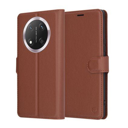Puzdro z kože Techsuit pre Honor Magic7 Lite X9c hnedé