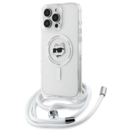 Karl Lagerfeld IML Crossbody MagSafe iPhone 16 priehľadný Choupette's Head
