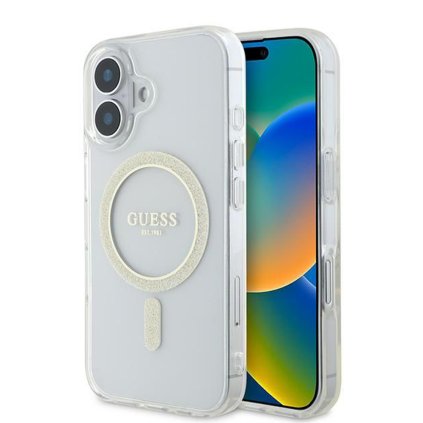 Guess IML Glitter Circle MagSafe GUHMP16SHFGERET iPhone 16 priehľadný