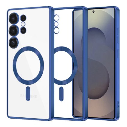 Techsuit Luxury Crystal MagSafe pre Samsung Galaxy S25 Ultra tmavomodrá