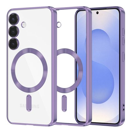 Techsuit Luxury Crystal MagSafe pre Samsung Galaxy S25 svetlofialová