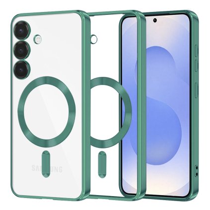 Techsuit Luxury Crystal MagSafe pre Samsung Galaxy S25 svetlozelená