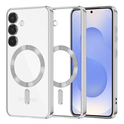 Techsuit Luxury Crystal MagSafe pre Samsung Galaxy S25 strieborný