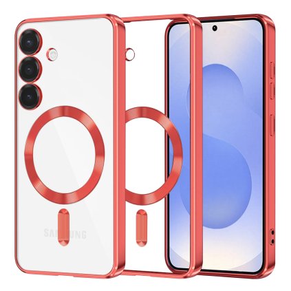 Techsuit Luxury Crystal MagSafe pre Samsung Galaxy S25 červená