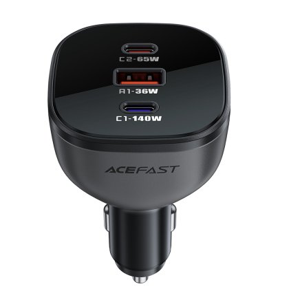 Acefast Car Charger B14 2x USB-C USB 165W Rýchle Nabíjanie Čierna
