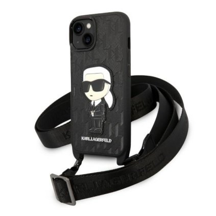Karl Lagerfeld Hardcase Monogram iPhone 14 Plus Ikonik Patch čierna