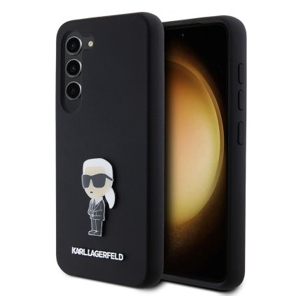 Karl Lagerfeld Silicone Samsung Galaxy S23 Ikonik Metal Pin ružová