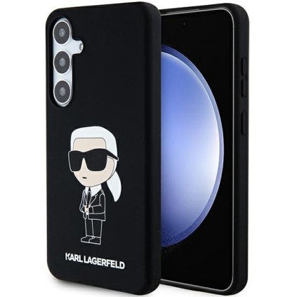 Karl Lagerfeld Silicone puzdro Samsung Galaxy S24 Ikonik čierne