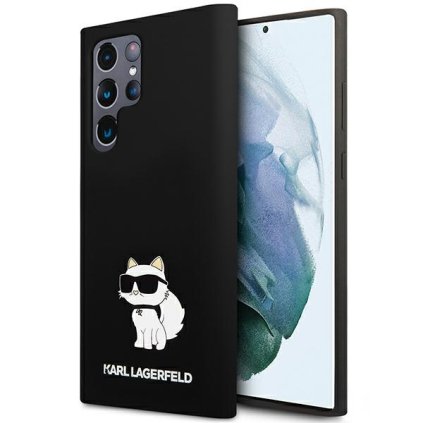 Karl Lagerfeld Silicone puzdro Samsung Galaxy S24 Ultra Choupette čierne