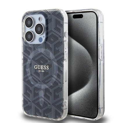 Guess IML GCube MagSafe GUHMP15LHGCUSTGK iPhone 15 Pro Čierna