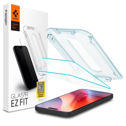 Spigen Glas.tR EZ-FIT (2 balenia) iPhone 16 Pro iPhone 17 iPhone 17 Pro číry