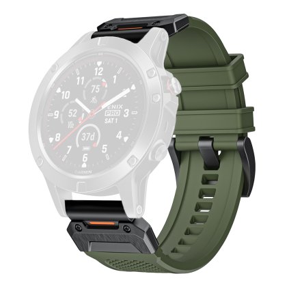Remienok Techsuit QuickFit 26mm pre Garmin Fenix zelený čierny