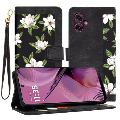 Puzdro Techsuit FlipCraft pre Motorola Moto G55 Kvety úsvitu