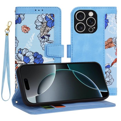 Techsuit FlipCraft iPhone 16 Pro v žiarivo modrej farbe