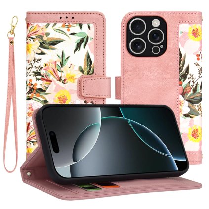 Techsuit FlipCraft iPhone 16 Pro v ružovej farbe