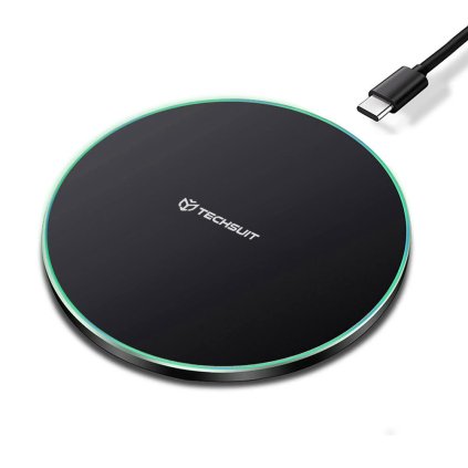 Techsuit Wireless Charger Premium CHWR031 RGB farby 15W 3A čierna