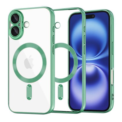 Techsuit Luxury Crystal MagSafe pre iPhone 16 svetlozelená