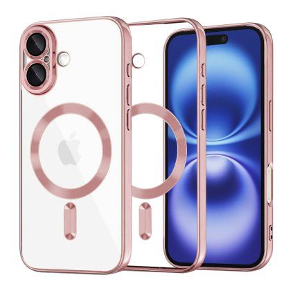 Techsuit Luxury Crystal MagSafe pre iPhone 16 ružová