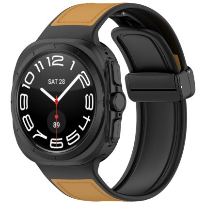 Techsuit remienok pre Samsung Galaxy Watch Ultra 47mm Watch Ultra 2 hnedý