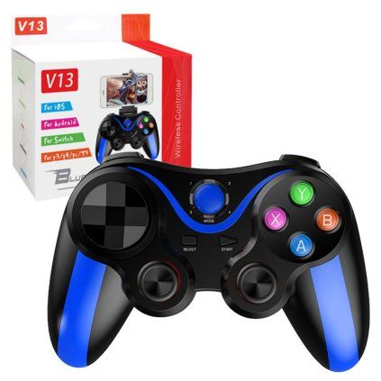 Techsuit Bezdrôtový ovládač V13 Bluetooth 2.4G 400mAh modrý
