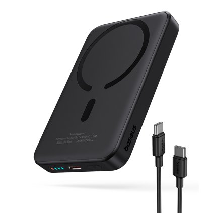 Baseus Power Bank Mini Air 10000mAh 20W MagSafe s káblom Type-C čierna