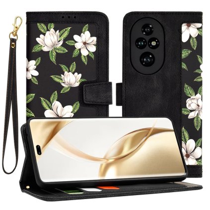 Techsuit Flipové puzdro Honor 200 Pro Kvety úsvitu