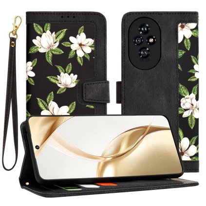 Techsuit Flipové puzdro Honor 200 Kvety úsvitu