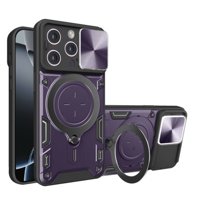 Techsuit CamGuard Pro iPhone 16 Pro fialové puzdro