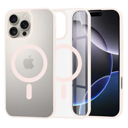 Techsuit MagSafe Pre iPhone 16 Pro Max Nude ružová