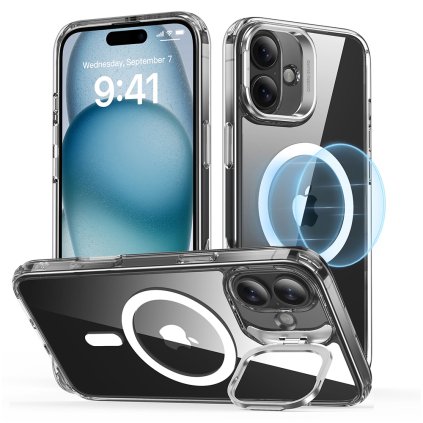 ESR Klasický Hybridný HaloLock Kickstand iPhone 16 Priehľadný