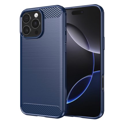 Techsuit Karbón Silikón iPhone 16 Pro Max Modrý