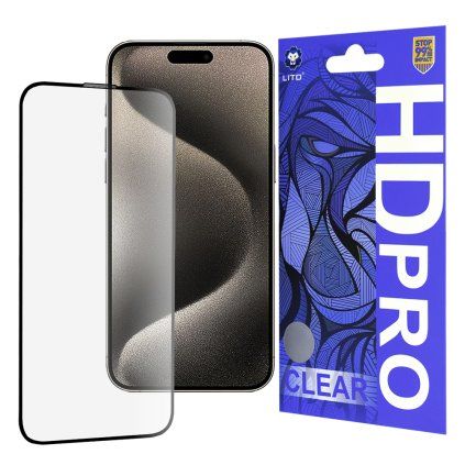 Lito HD Pro Číry iPhone 15 Pro Max Čierny