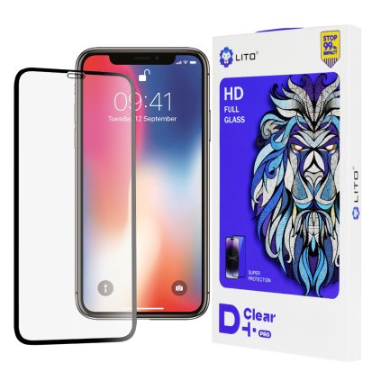 Lito D+ Pro Priehľadný iPhone X iPhone XS iPhone 11 Pro Čierny