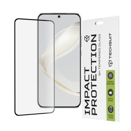 Techsuit 111D Full Cover Full Glue Glass Huawei nova 11 nova 12s Black