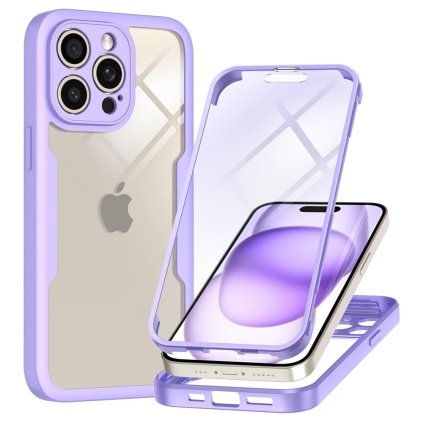 Techsuit ColorVerse 360 Series Screen Protector iPhone 15 Pro Purple