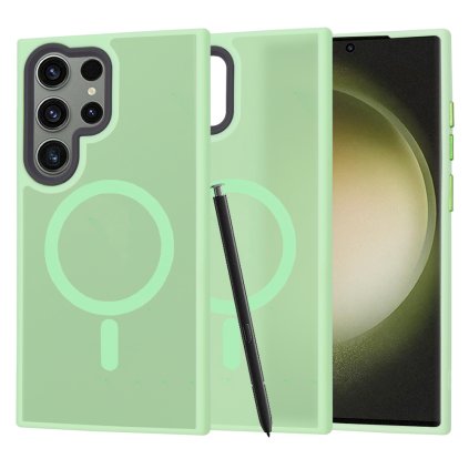 Techsuit HaloFrost MagSafe S23 Ultra Svetlozelená