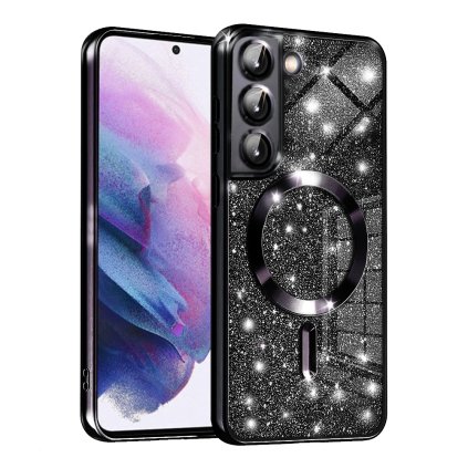 Techsuit Luxusný Trblietavý MagSafe Samsung Galaxy S22 5G Čierny