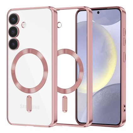 Techsuit Krištáľový MagSafe Samsung Galaxy S24 Plus Ružový