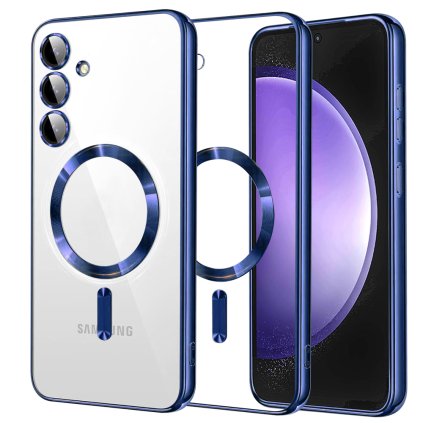 Techsuit Luxusný Krištáľový MagSafe Samsung Galaxy S23 FE Tmavomodrý