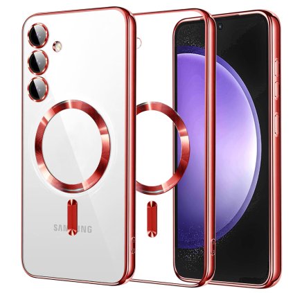 Techsuit Luxusný Krištáľový MagSafe Samsung Galaxy S23 FE Červený