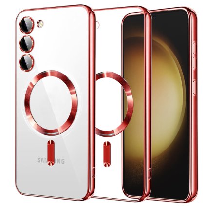 Techsuit Kryštálové MagSafe Samsung Galaxy S23 Plus Červené